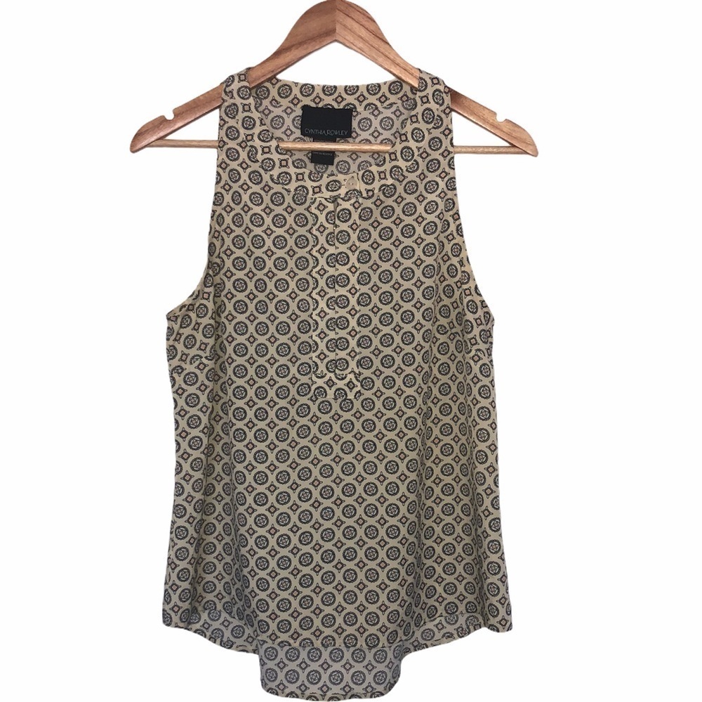Cynthia Rowley Yellow Sleeves Top Size Medium